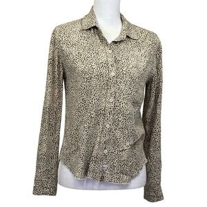 Rails Raw Ingrid jungle top, cream/brown, XS, effortless, animal print, edgy